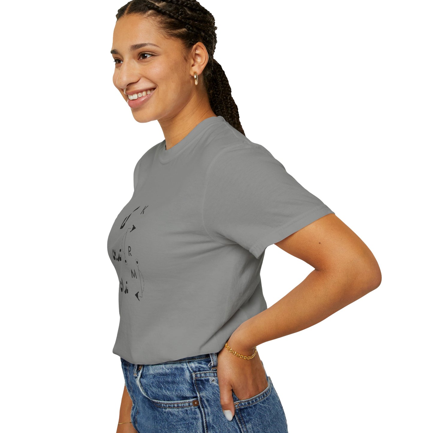 Karma Has Its Ways - Vintage Aesthetic Oversized Boho Pullover Tee in Organic Cotton, designed for free spirits with a cozy fit and stylish appeal.