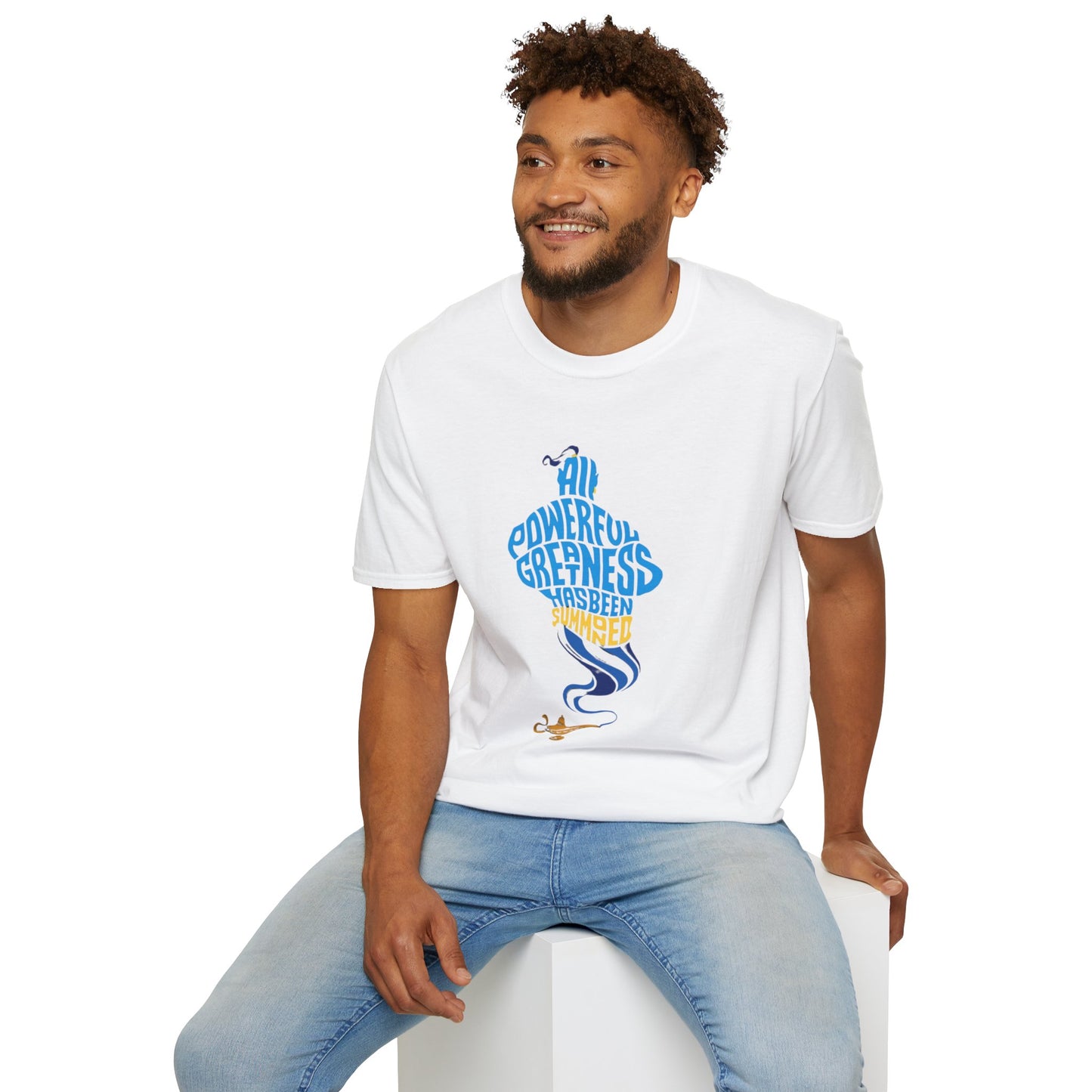 All Powerful Greatness Genie in a Bottle - Unisex Softstyle T-Shirt Art