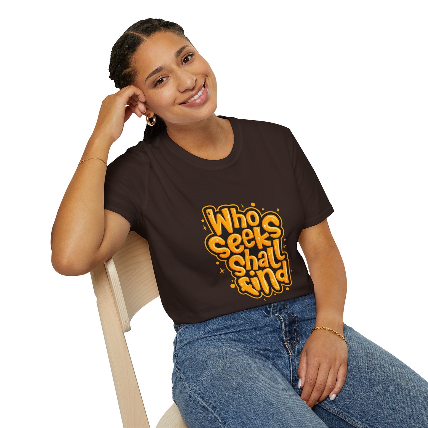 Unisex Organic Cotton Softstyle T-Shirt - Eco-Friendly, Comfortable, Stylish Casual Wear model wearing a relaxed-fit t-shirt in a natural setting.