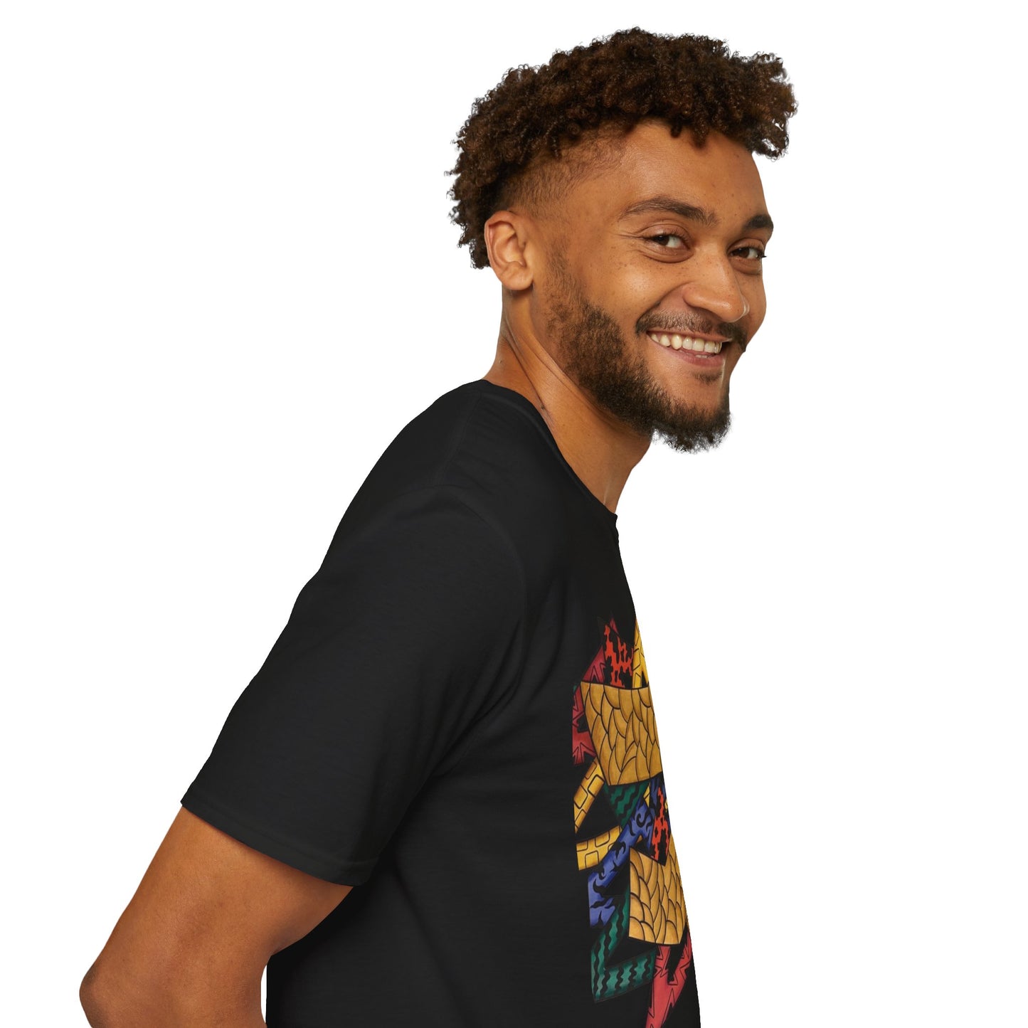 Abstract Art Unisex Softstyle T-Shirt - Colorful Graphic Tee for Creative Souls By @Almatar.art