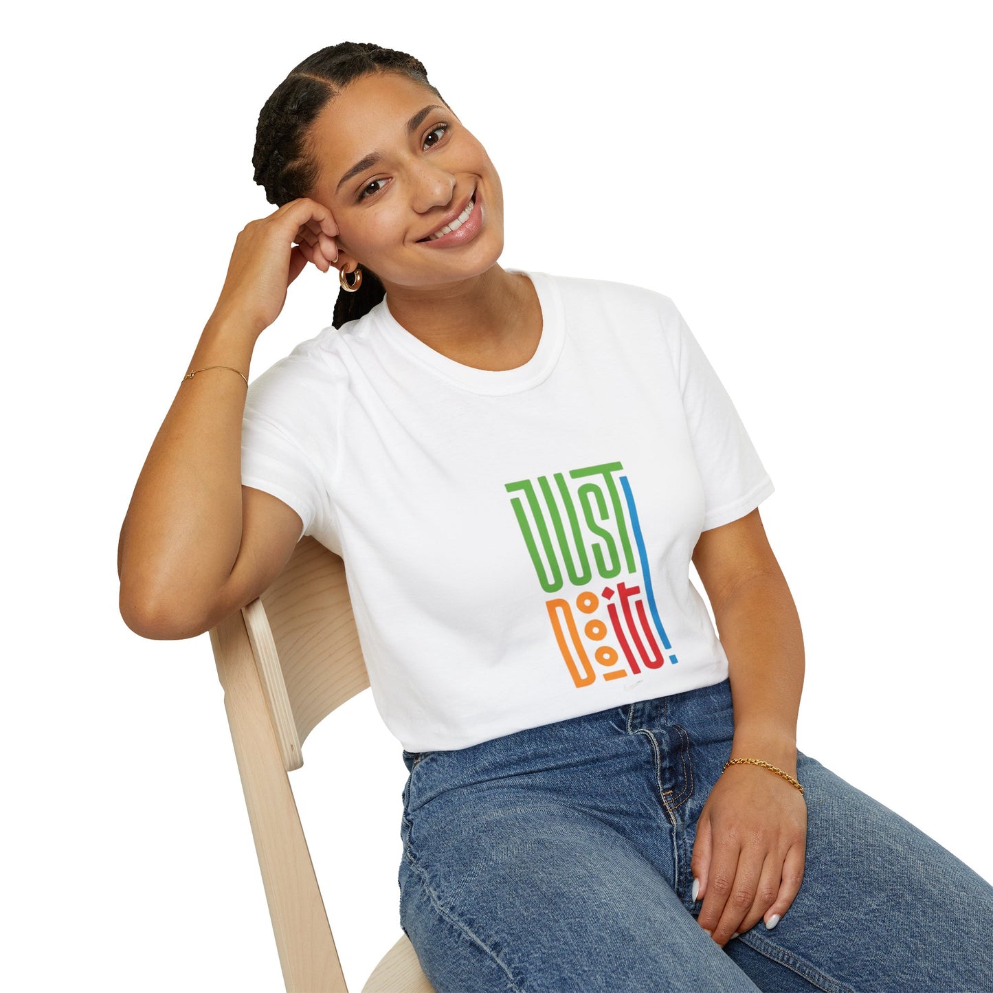 Colorful 'Just Do It' Unisex Softstyle T-Shirt - Motivational Tee for Everyday Wear