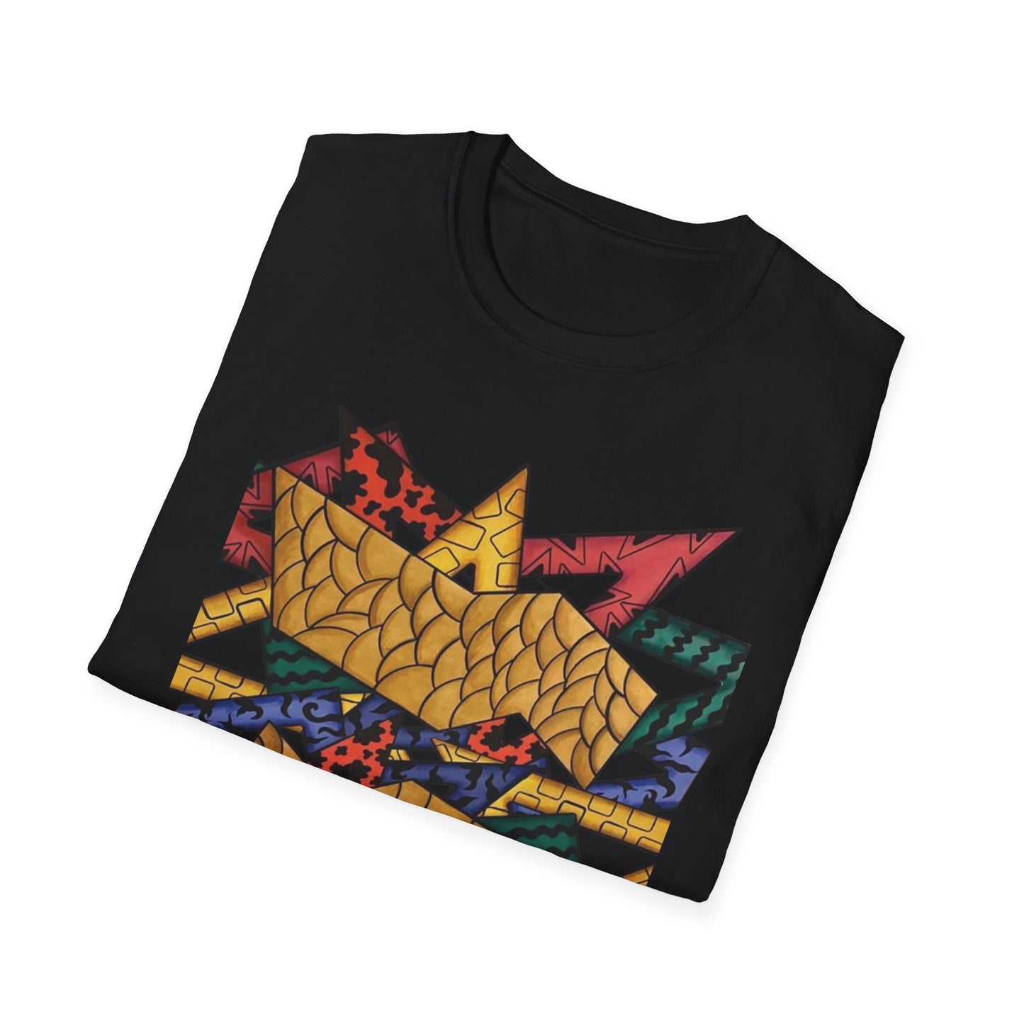 Abstract Art Unisex Softstyle T-Shirt - Colorful Graphic Tee for Creative Souls By @Almatar.art
