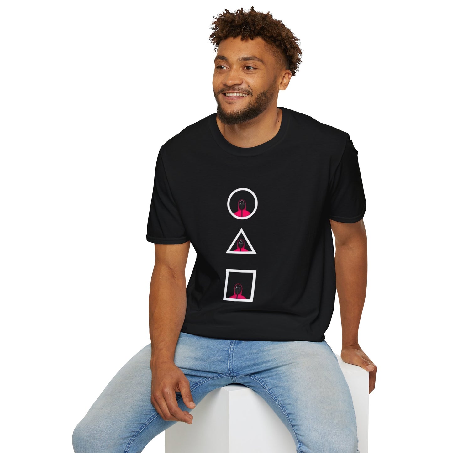 Unisex Softstyle T-Shirt - Eco-Friendly 100% Cotton Minimalist Graphic Tee for Casual Wear, comfortable and stylish in a relaxed fit.