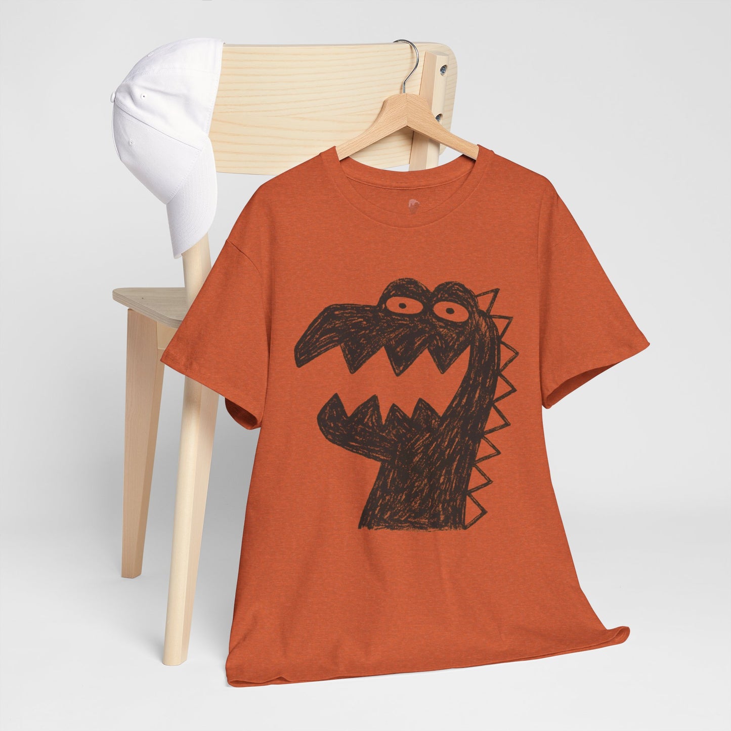 Dinosaur Graphic Tee, Unisex Cotton Shirt, Fun Casual Wear, Cute Monster Top, Gift for Kids and Teens, Birthday Celebration