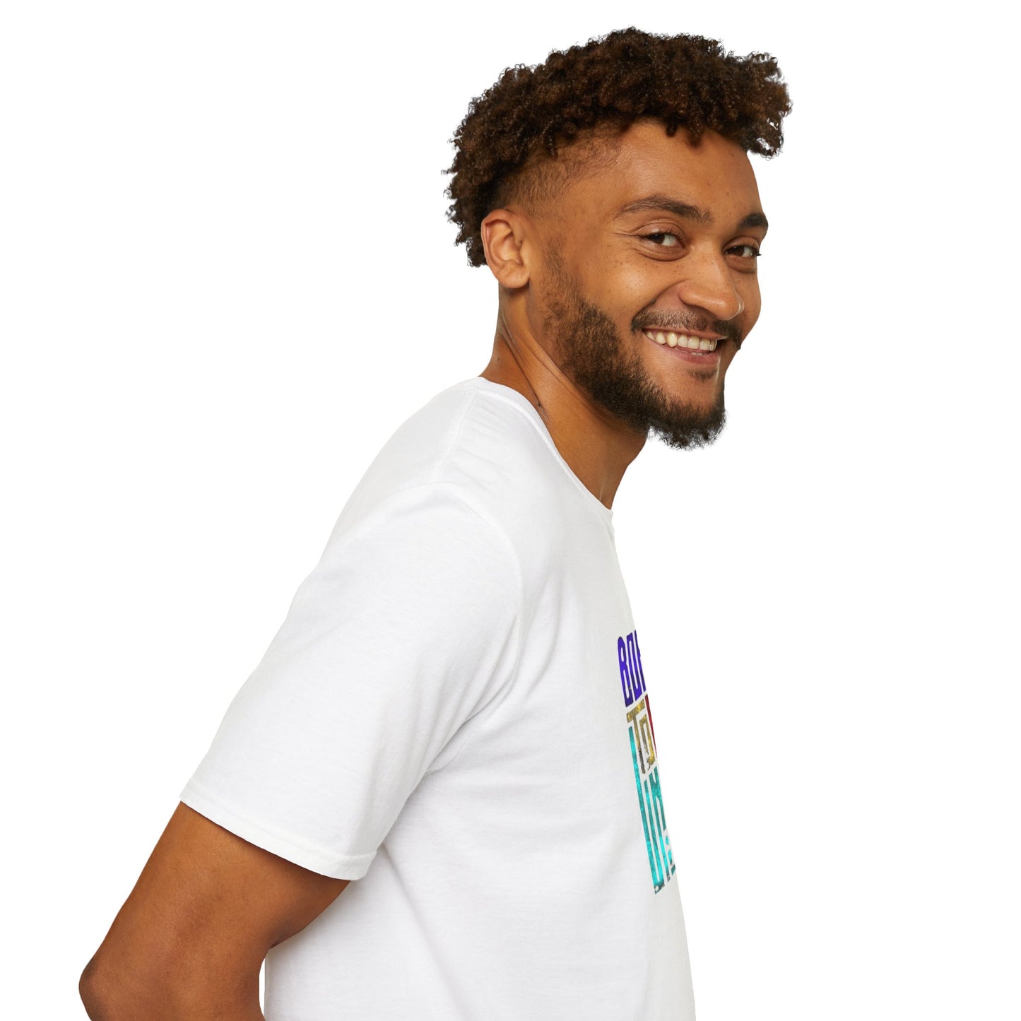 Born to Be Unique - Unisex Softstyle T-Shirt - Colorful Inspirational Tee