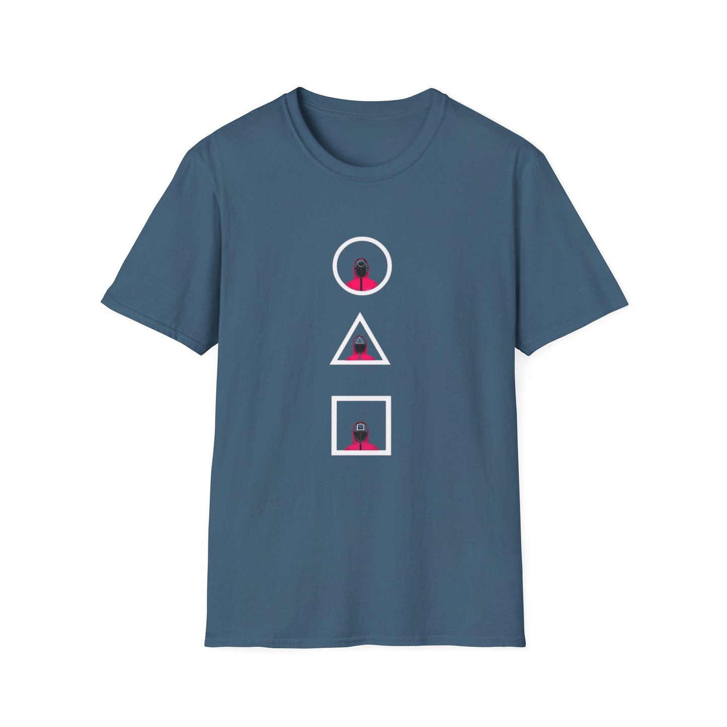 Unisex Softstyle T-Shirt - Eco-Friendly 100% Cotton Minimalist Graphic Tee in light color with casual wear style.