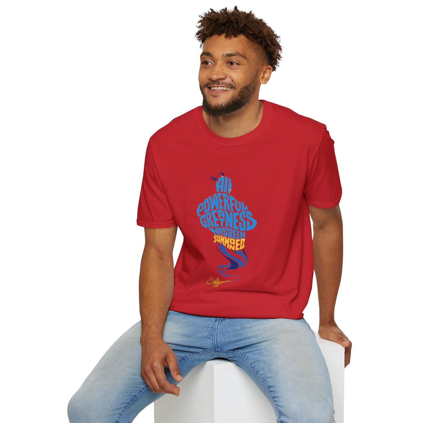 All Powerful Greatness Genie in a Bottle - Unisex Softstyle T-Shirt Art