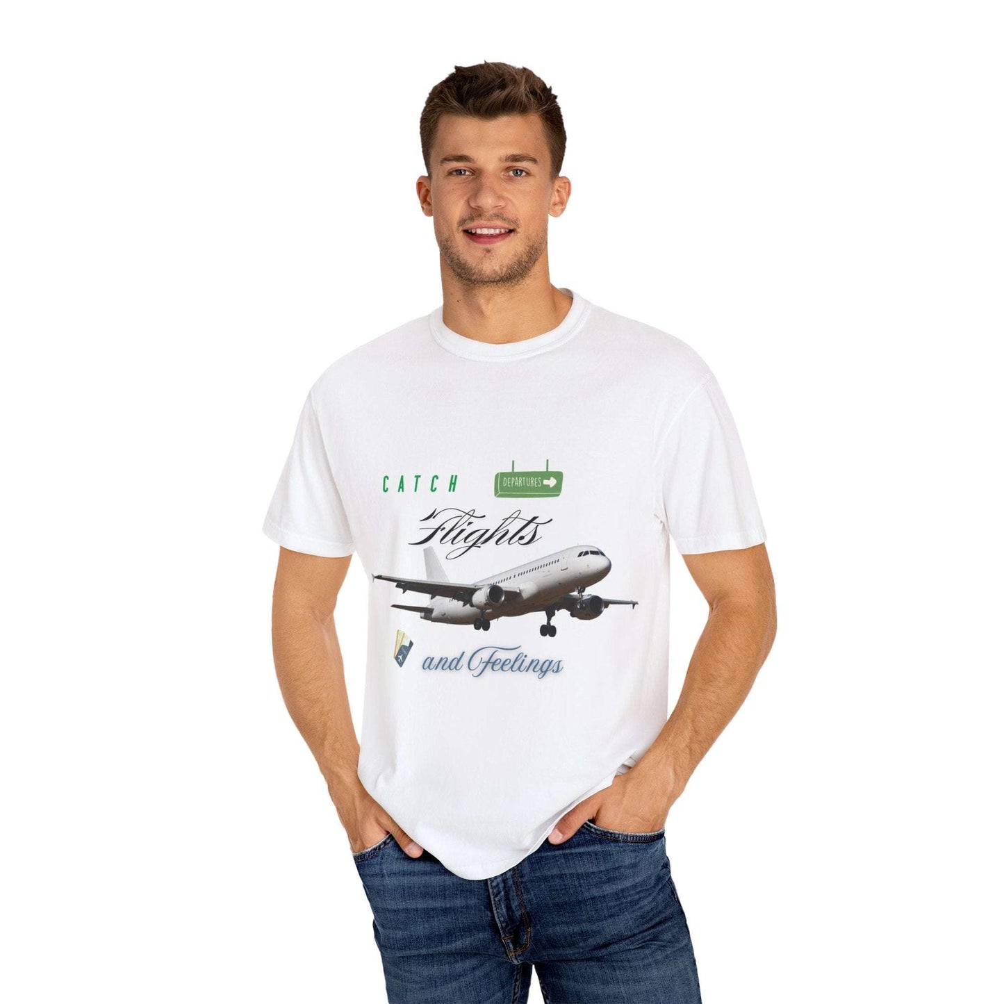 Catch flights .. and feelings! - Meme Funny Country Music Crewneck, ViIntroducing our stylish Unisex Softstyle T-Shirt, designed for comfort and versatility. Crafted from high-quality, lightweight ring-spun cotton, this tee feels soft Solo JourneyWestern Graphic Shirt