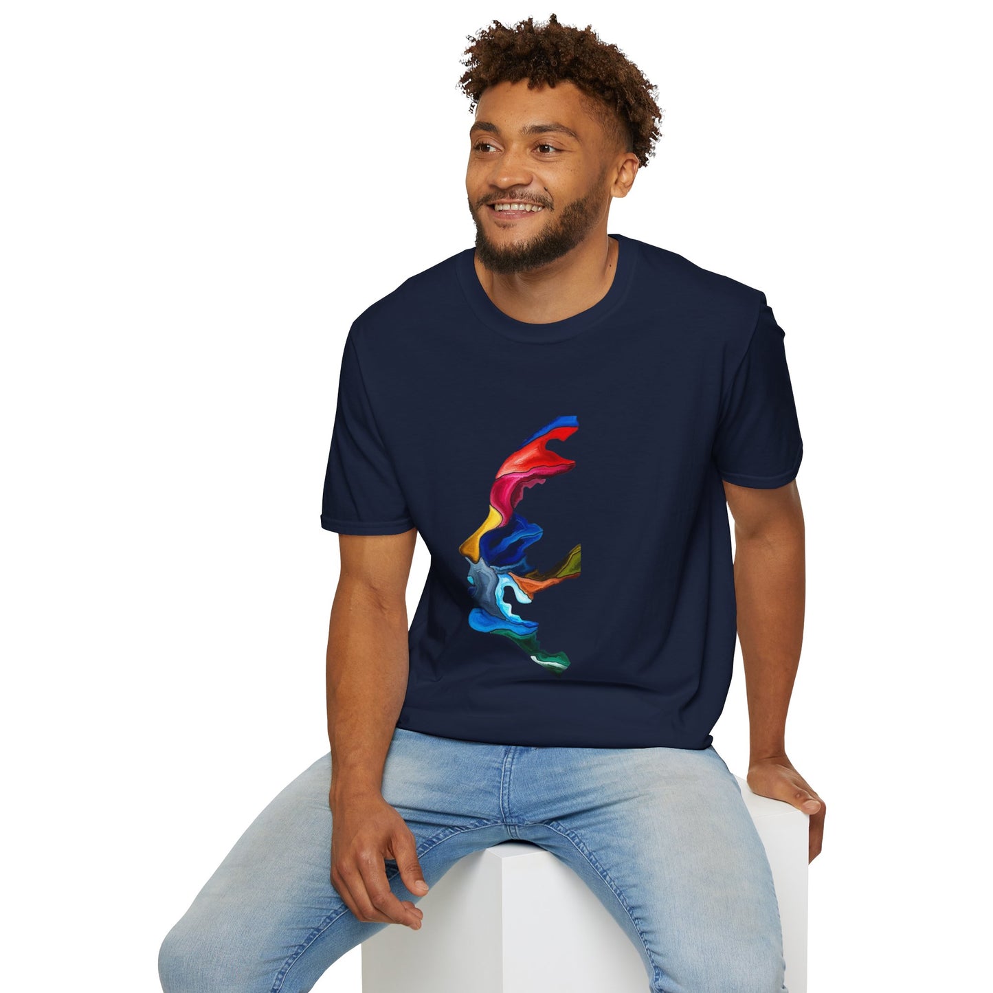 Face Art Masterpiece- Unisex Softstyle Sustainable T-Shirt