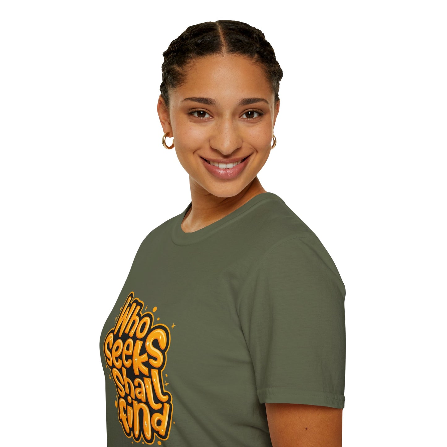 Close-up of the fabric texture of the Unisex Organic Cotton Softstyle T-Shirt - Eco-Friendly, Comfortable, Stylish Casual Wear.