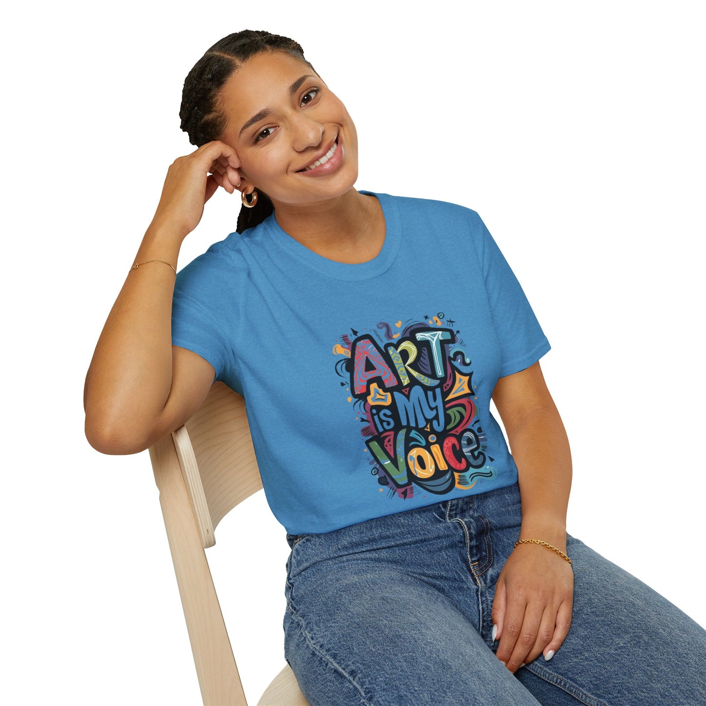 Expressive Art Is My Voice - Unisex Sustainable Graphic T-Shirt