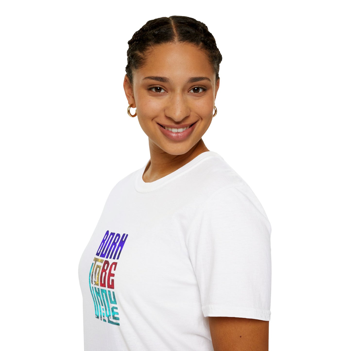 Born to Be Unique - Unisex Softstyle T-Shirt - Colorful Inspirational Tee
