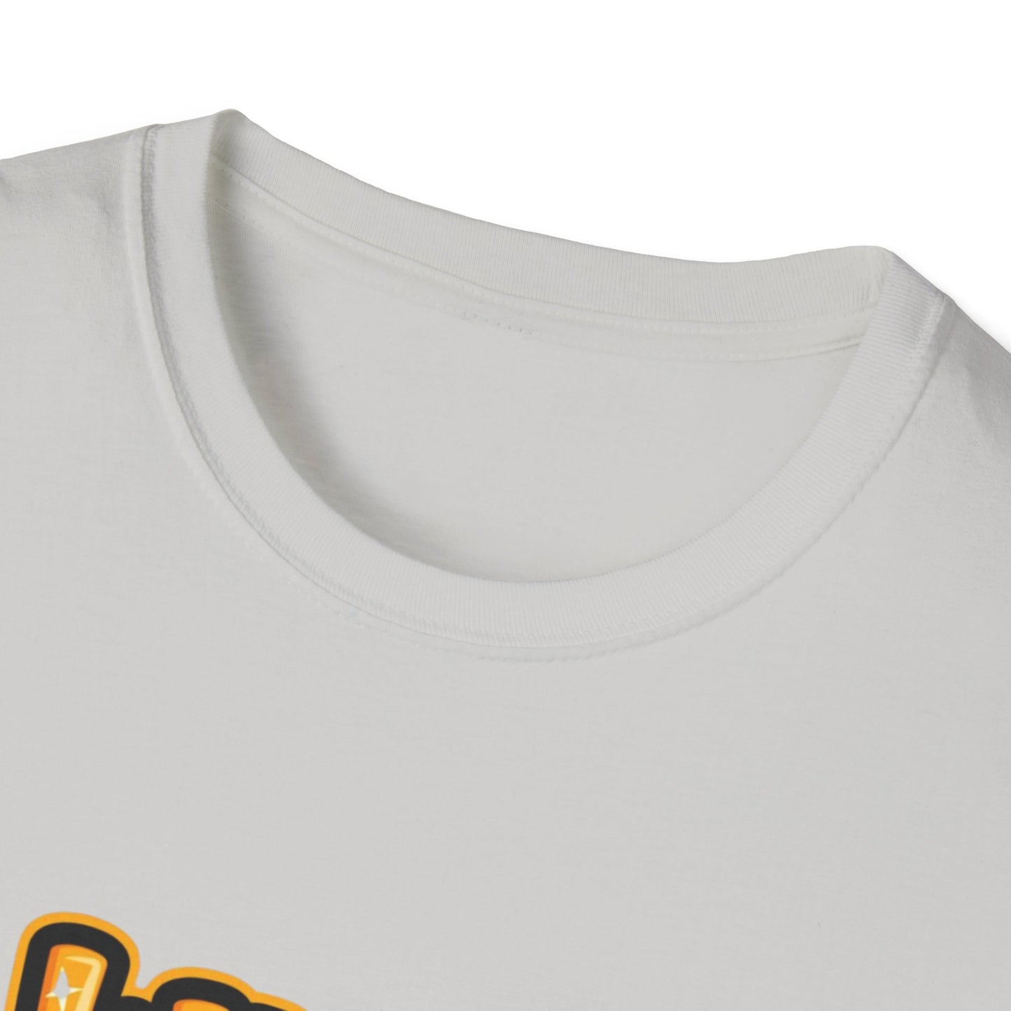 Unisex Organic Cotton Softstyle T-Shirt folded with a pearlized tear-away label, exemplifying eco-friendly fashion and comfort.