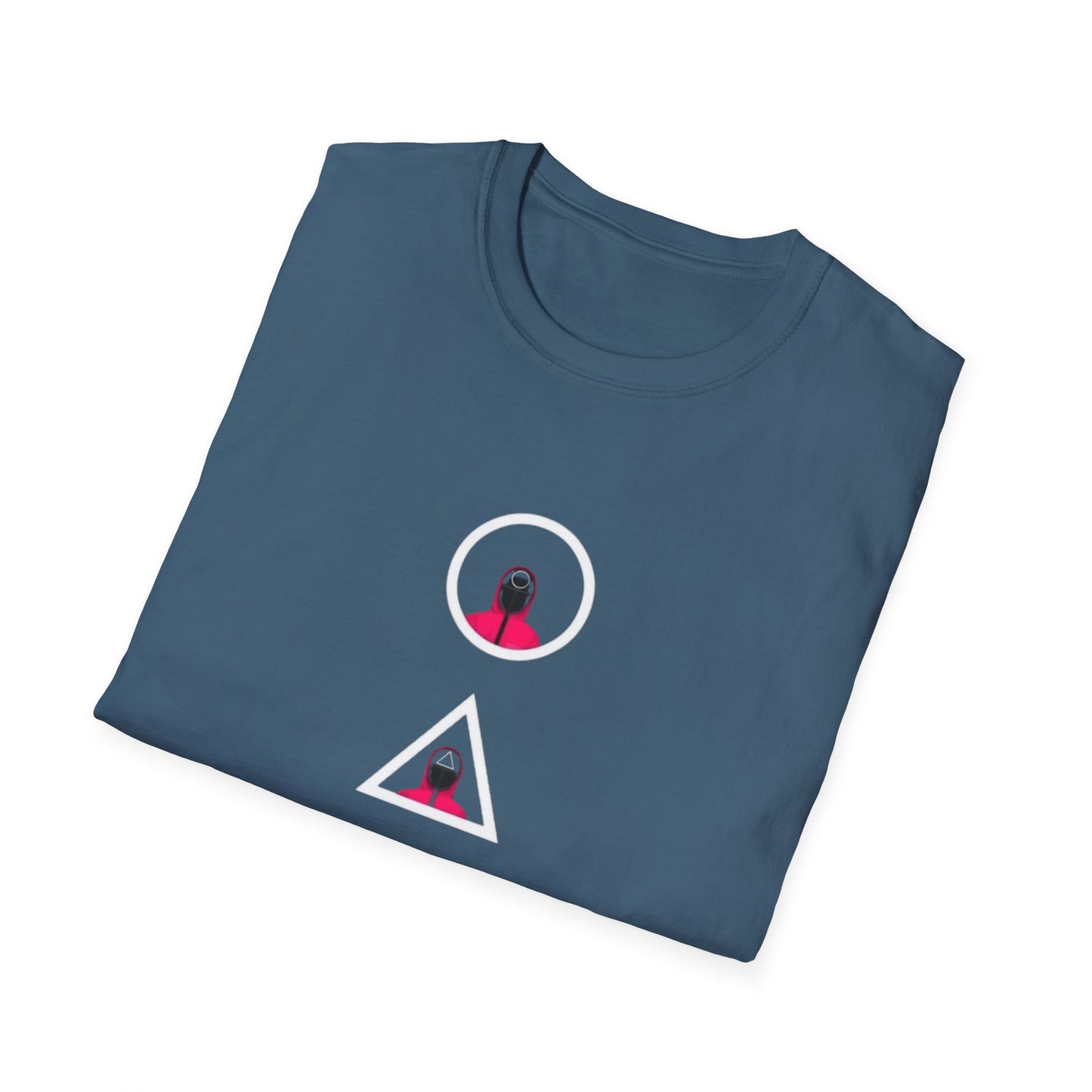 Unisex Softstyle T-Shirt - Eco-Friendly 100% Cotton Minimalist Graphic Tee showcasing its durable and machine washable fabric.