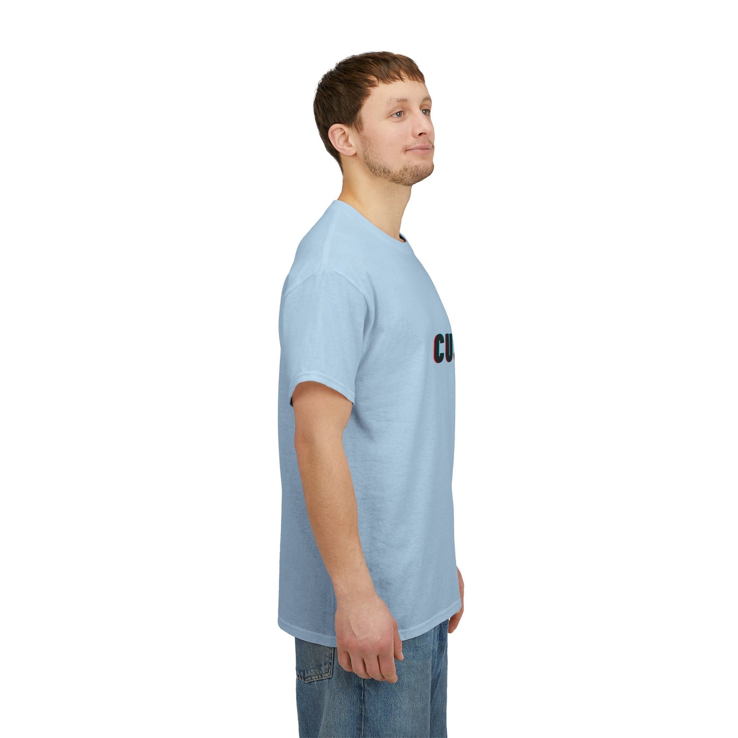 Personalized Unisex Heavy Cotton Tee - Eco-Friendly, Comfortable, Custom Graphic Wear, perfect for casual outings and home relaxation.