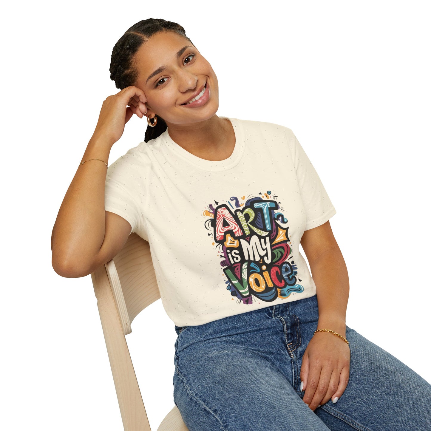 Expressive Art Is My Voice - Unisex Sustainable Graphic T-Shirt