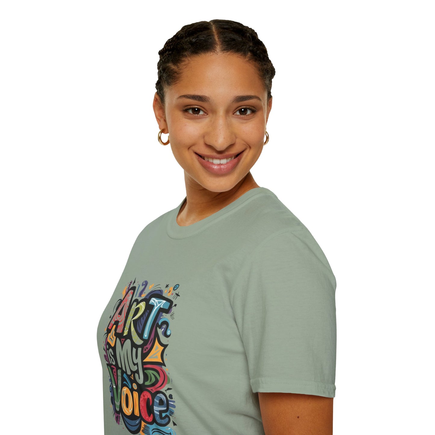 Expressive Art Is My Voice - Unisex Sustainable Graphic T-Shirt