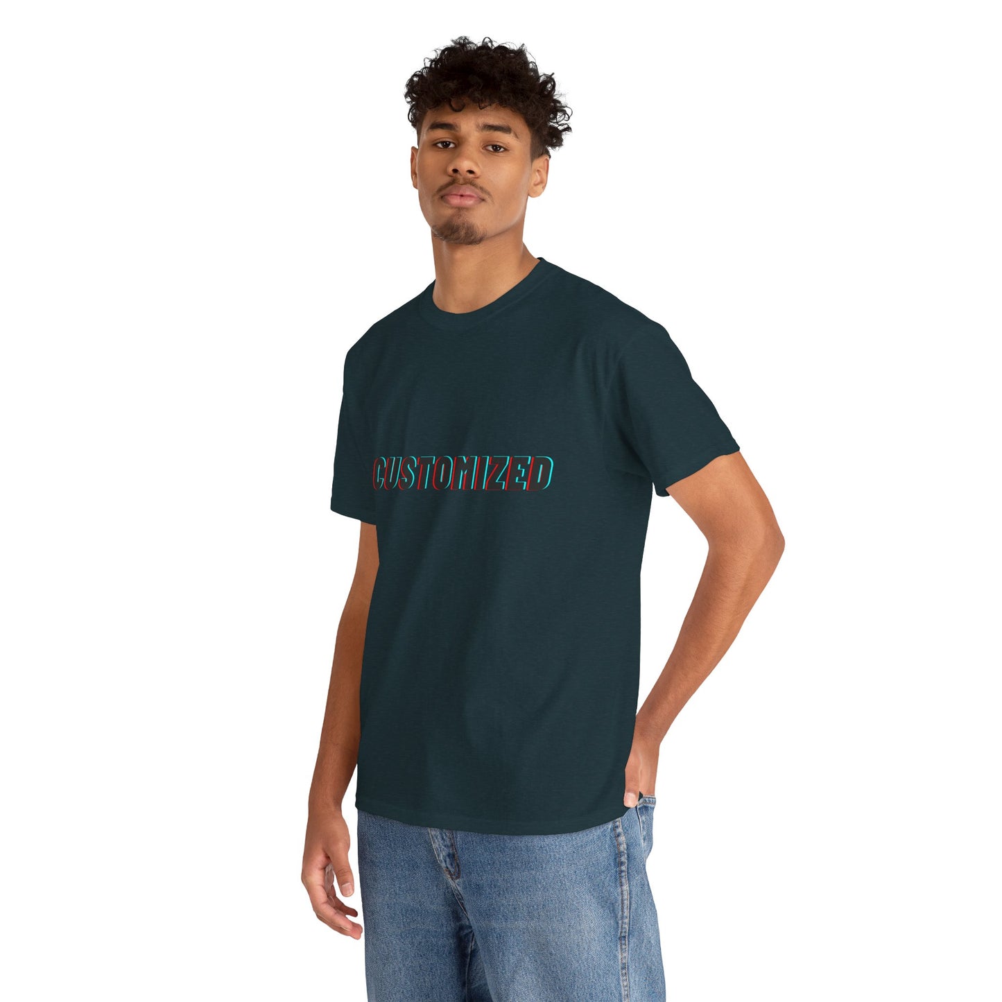 Variety of designs displayed on Personalized Unisex Heavy Cotton Tees - Eco-Friendly, Comfortable, Custom Graphic Wear, emphasizing vibrant prints.