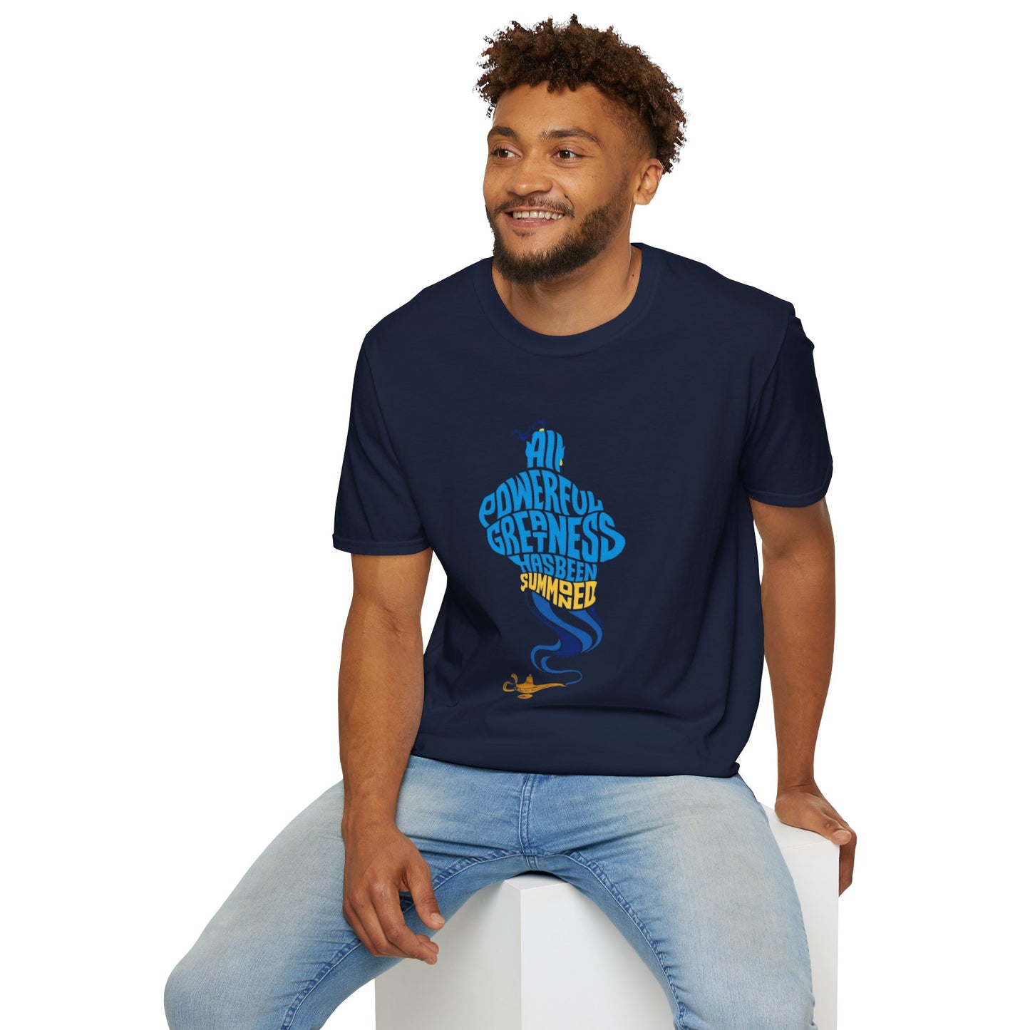 All Powerful Greatness Genie in a Bottle - Unisex Softstyle T-Shirt Art