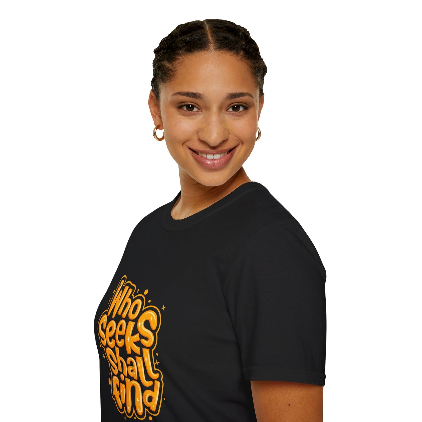 Close-up of the Unisex Organic Cotton Softstyle T-Shirt fabric showcasing its softness - Eco-Friendly, Comfortable, Stylish Casual Wear