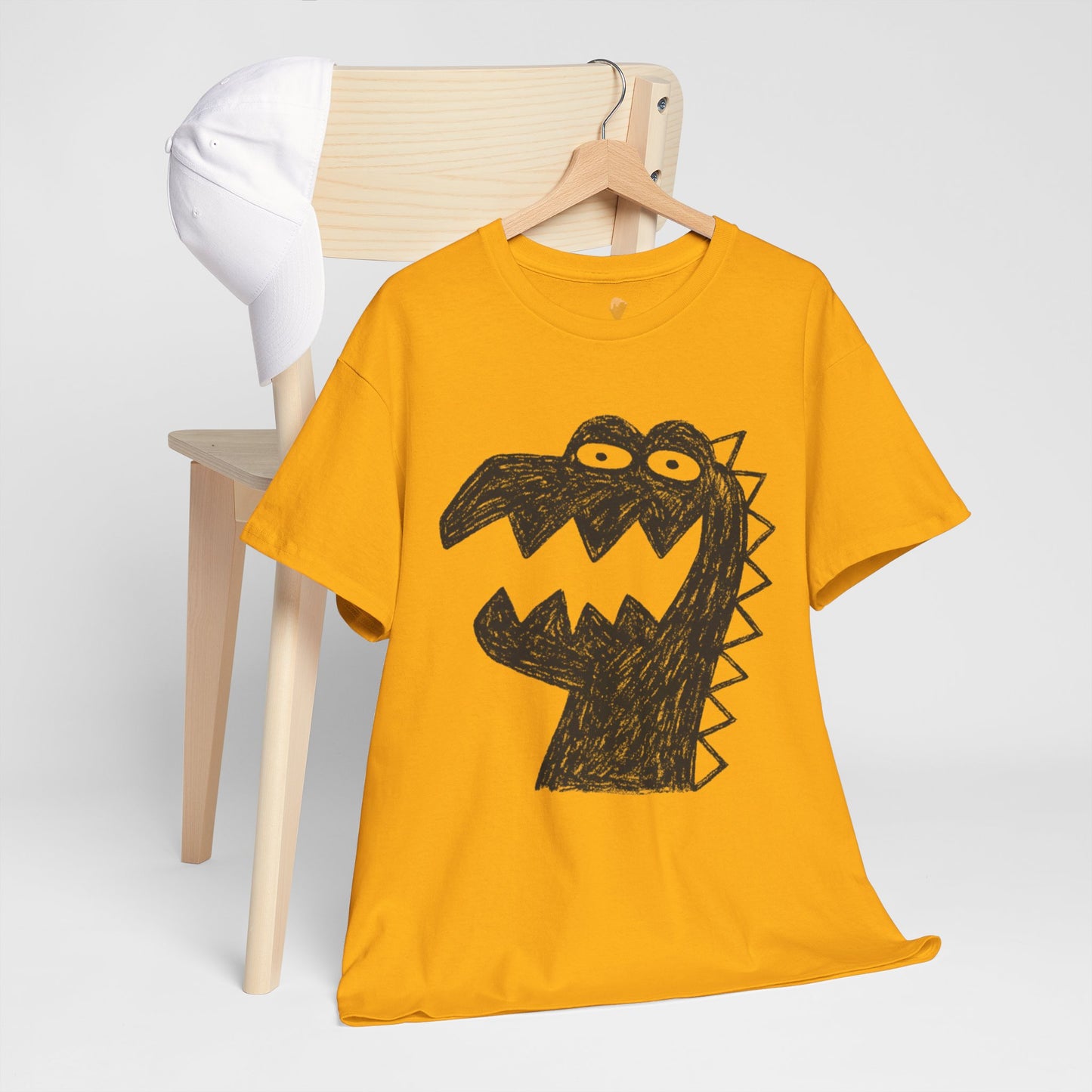 Dinosaur Graphic Tee, Unisex Cotton Shirt, Fun Casual Wear, Cute Monster Top, Gift for Kids and Teens, Birthday Celebration