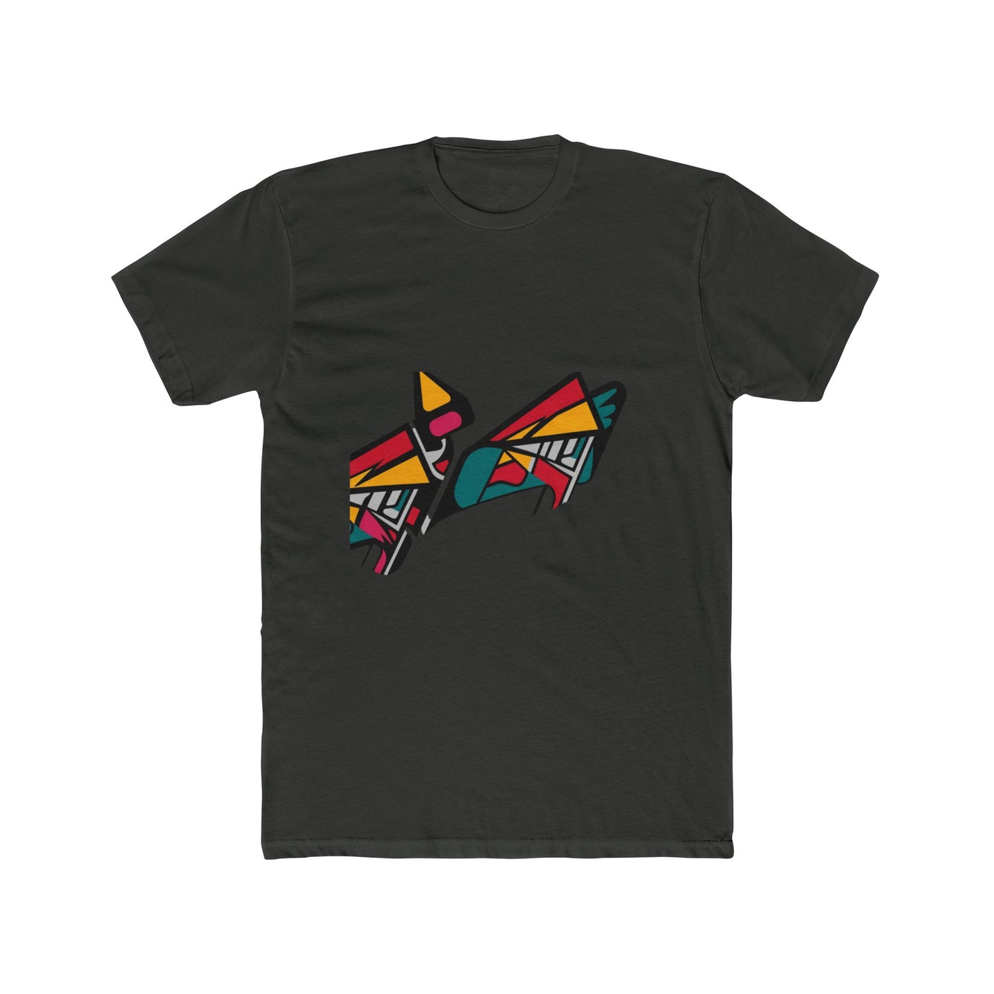 Model wearing the Origami Art Unisex Cotton Crew T-Shirt, perfect for casual outings and eco-conscious fashion choices.