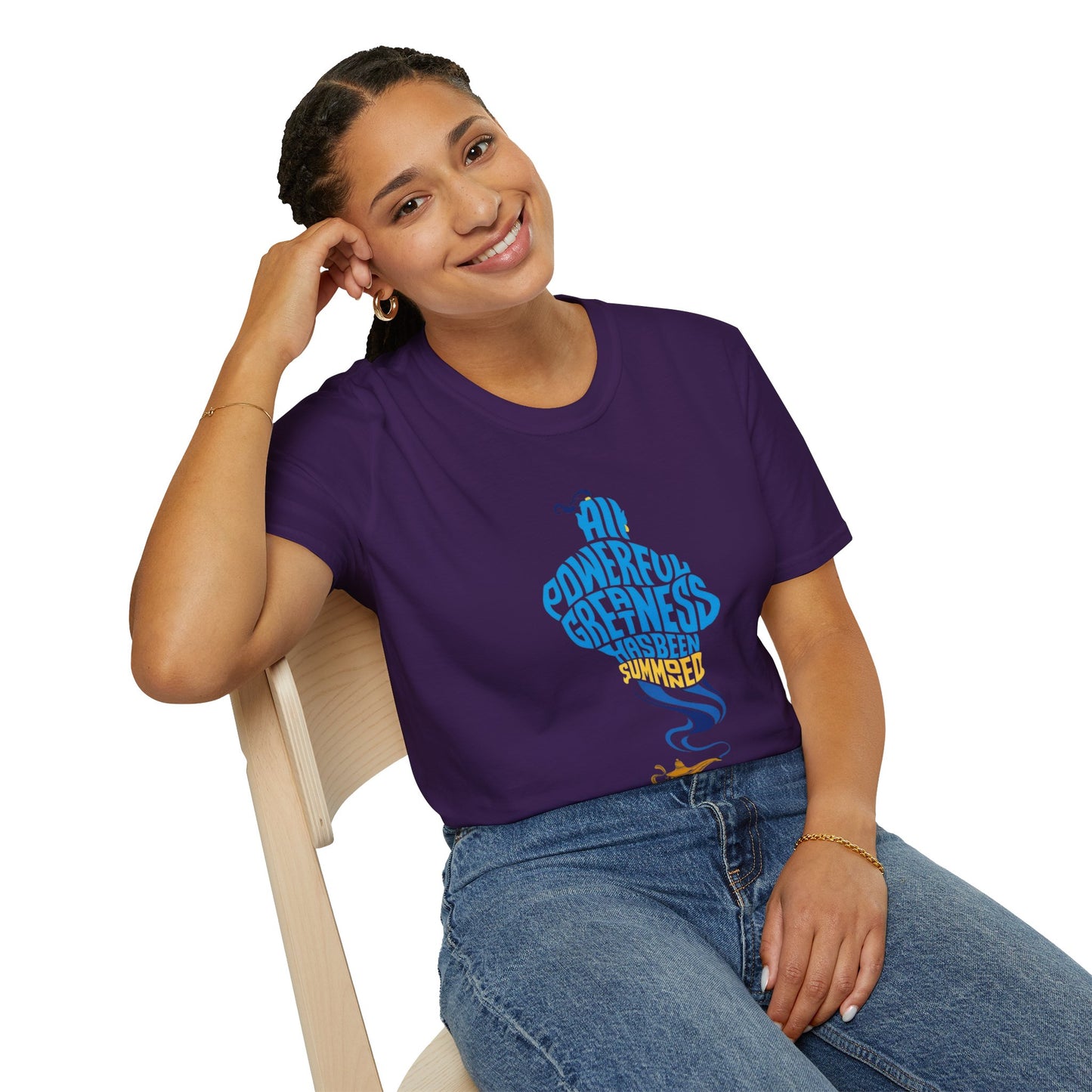 All Powerful Greatness Genie in a Bottle - Unisex Softstyle T-Shirt Art