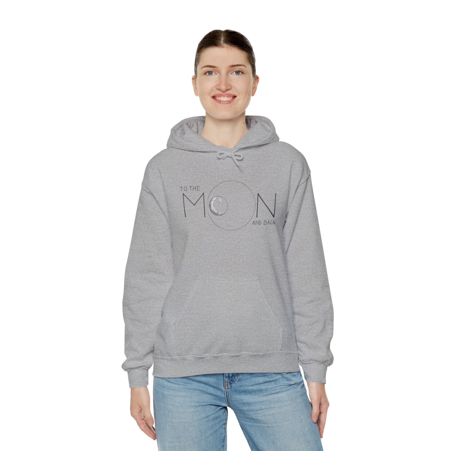 To The Moon! Boho Western Sweatshirt draped casually, showcasing its organic cotton fabric and artistic design, ideal for sustainable fashion lovers.