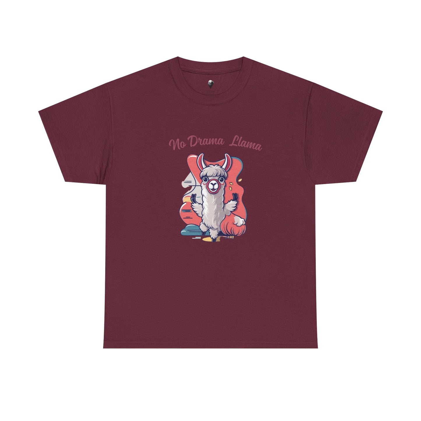 No Drama Llama Unisex Heavy Cotton Tee - Fun Graphic Tee for Casual Wear