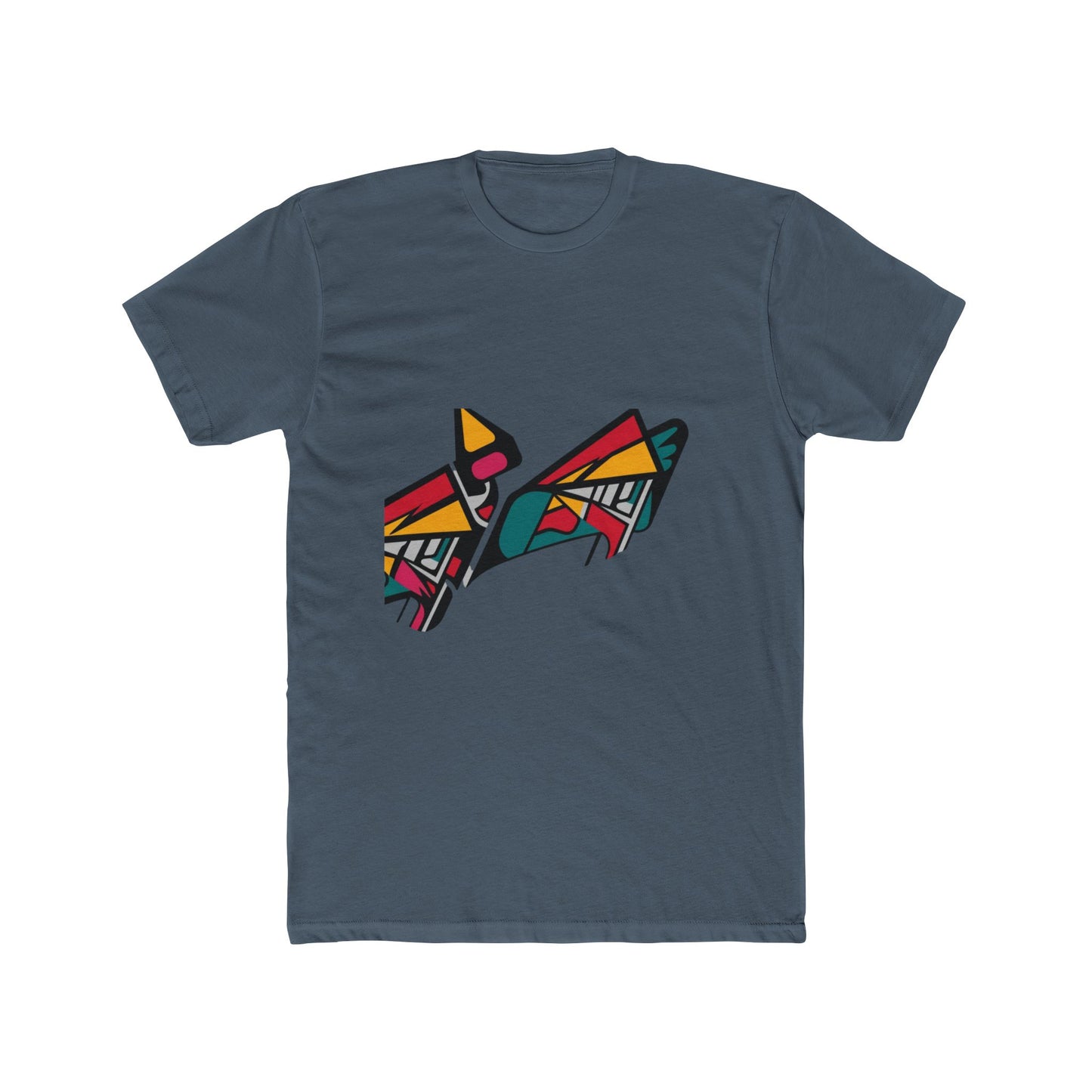 Close-up of the stunning graphic on the Origami Art Unisex Cotton Crew T-Shirt, highlighting its stylish and artistic appeal.