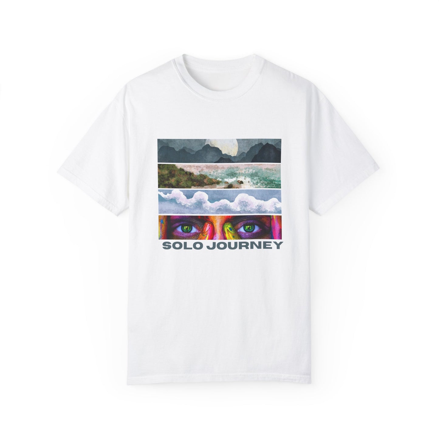 Solo Journeys Signature - Vintage Aesthetic Outfit, Oversized Boho Tshirt 07