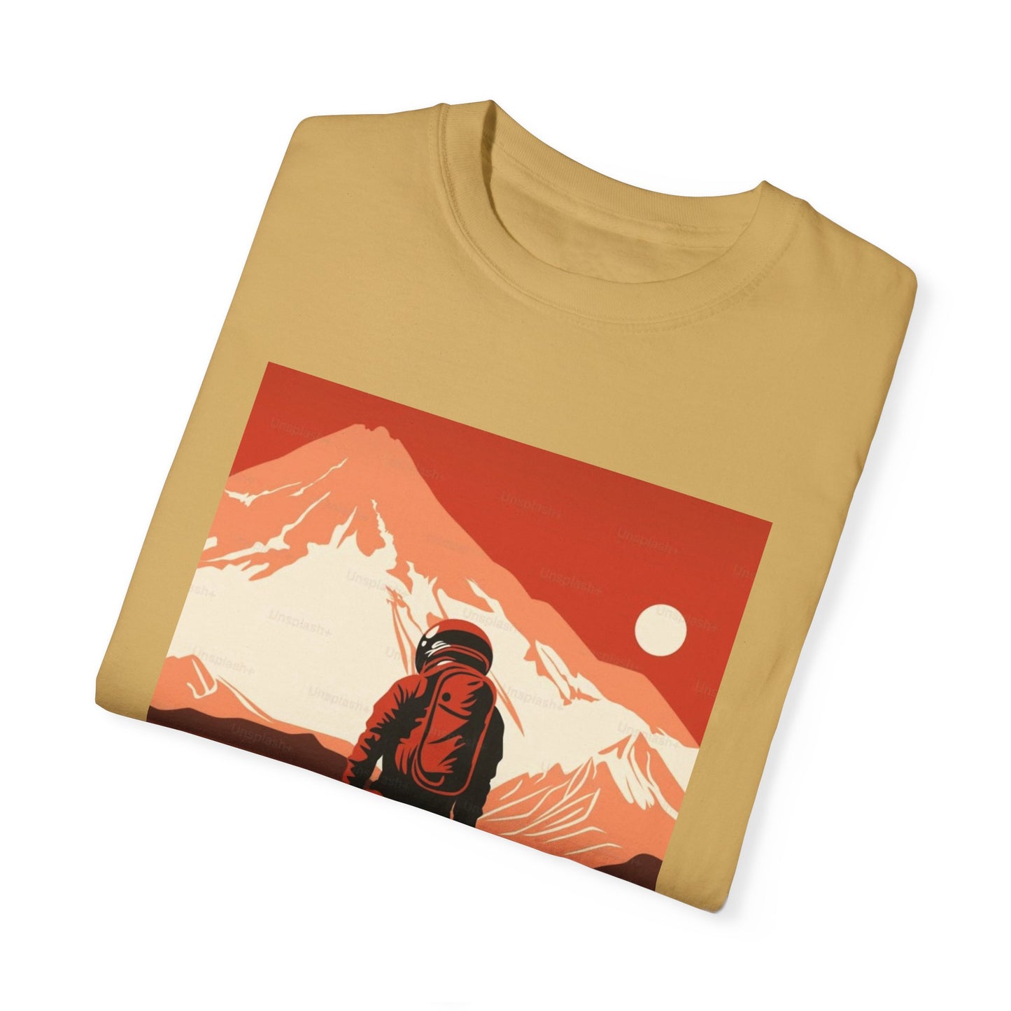 Group of friends wearing the Man on Mars Graphic T-Shirt - Eco-Friendly Organic Cotton, enjoying a fun day at a festival, embodying style and sustainability.