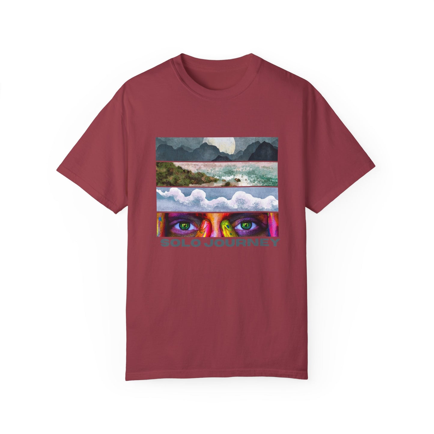 Solo Journeys Signature - Vintage Aesthetic Outfit, Oversized Boho Tshirt 07