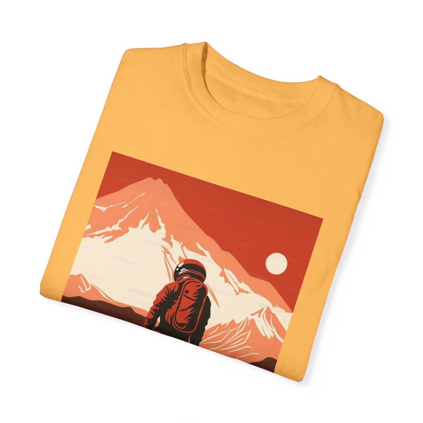 Man On Mars Graphic T-Shirt featuring unique hand-drawn design, perfect for eco-conscious fashion lovers.