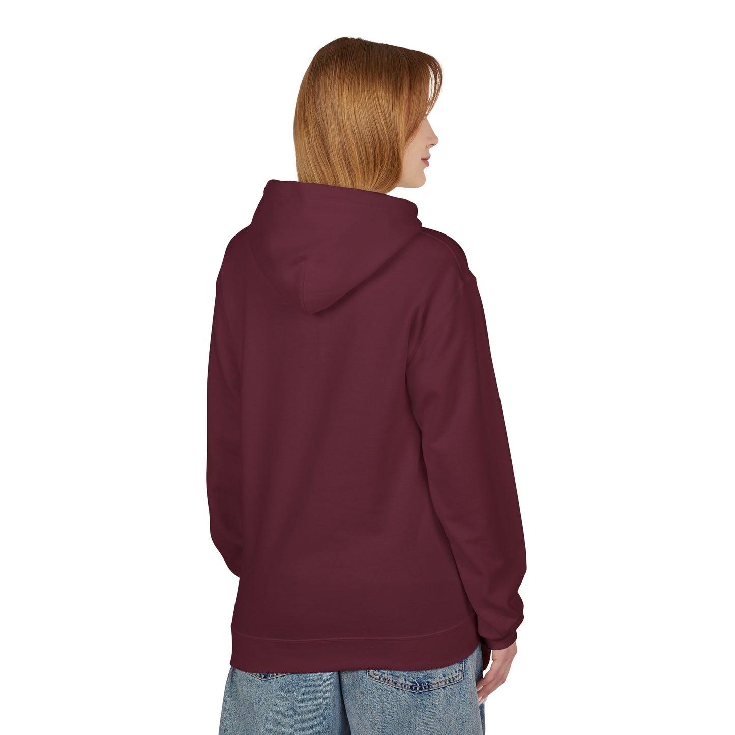 Back view of Van Gogh AI Graphic Western Rodeo Sweatshirt emphasizing its relaxed fit and organic cotton fabric.