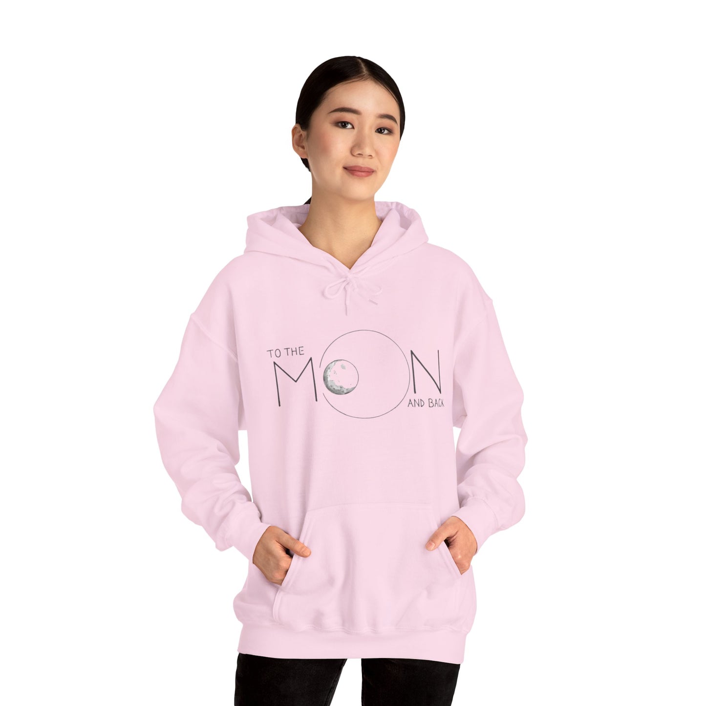 To The Moon! Boho Western Sweatshirt on a hanger, showcasing its oversized fit and versatility for any occasion.