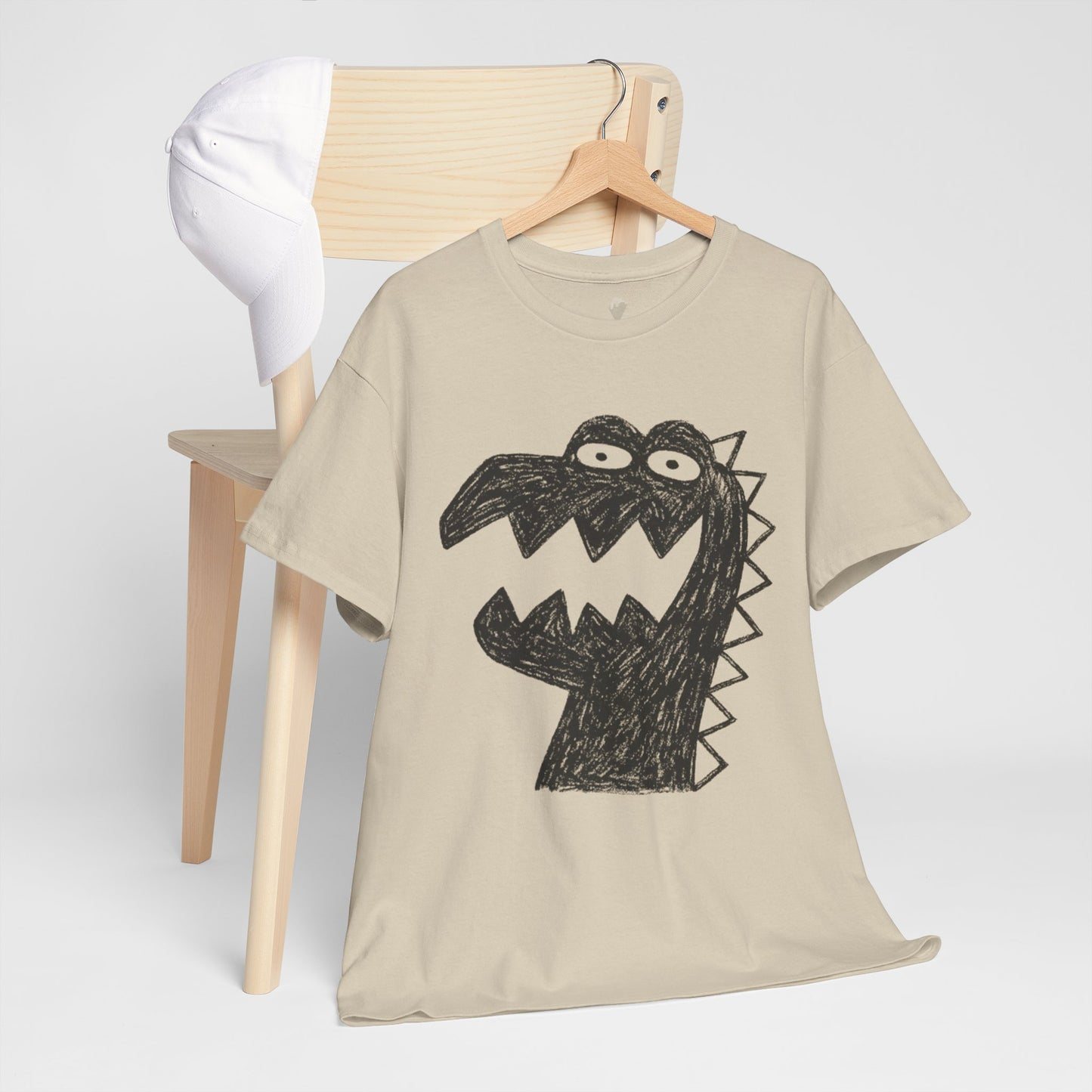 Dinosaur Graphic Tee, Unisex Cotton Shirt, Fun Casual Wear, Cute Monster Top, Gift for Kids and Teens, Birthday Celebration
