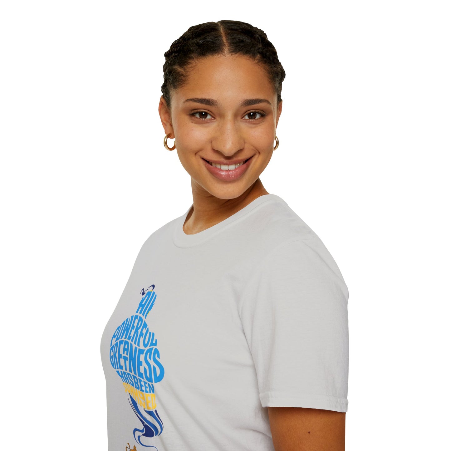 All Powerful Greatness Genie in a Bottle - Unisex Softstyle T-Shirt Art