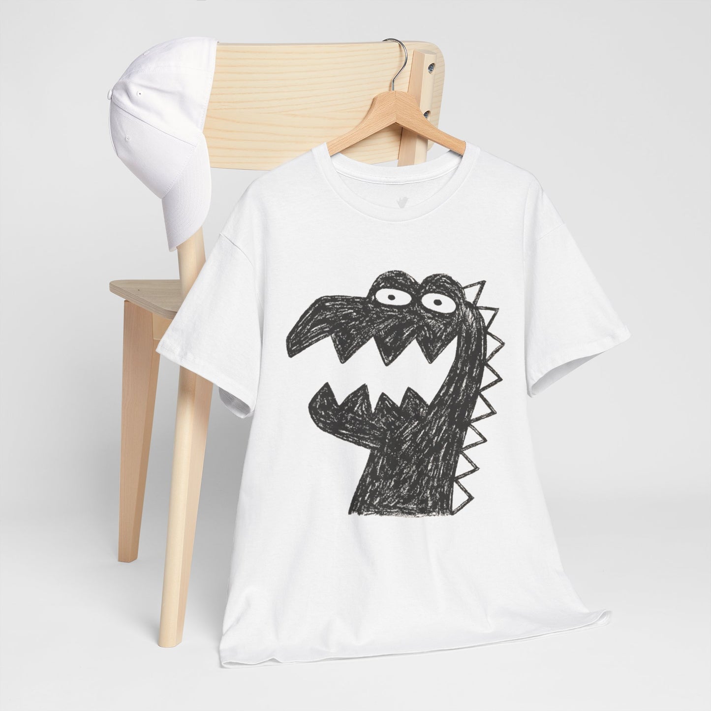 Dinosaur Graphic Tee, Unisex Cotton Shirt, Fun Casual Wear, Cute Monster Top, Gift for Kids and Teens, Birthday Celebration