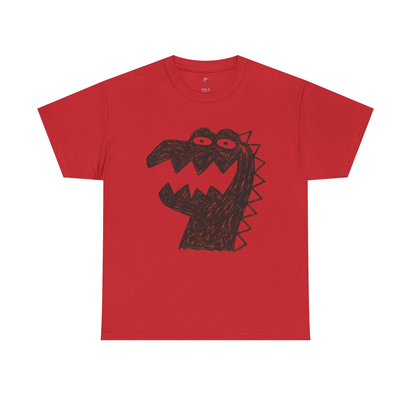Dinosaur Graphic Tee, Unisex Cotton Shirt, Fun Casual Wear, Cute Monster Top, Gift for Kids and Teens, Birthday Celebration