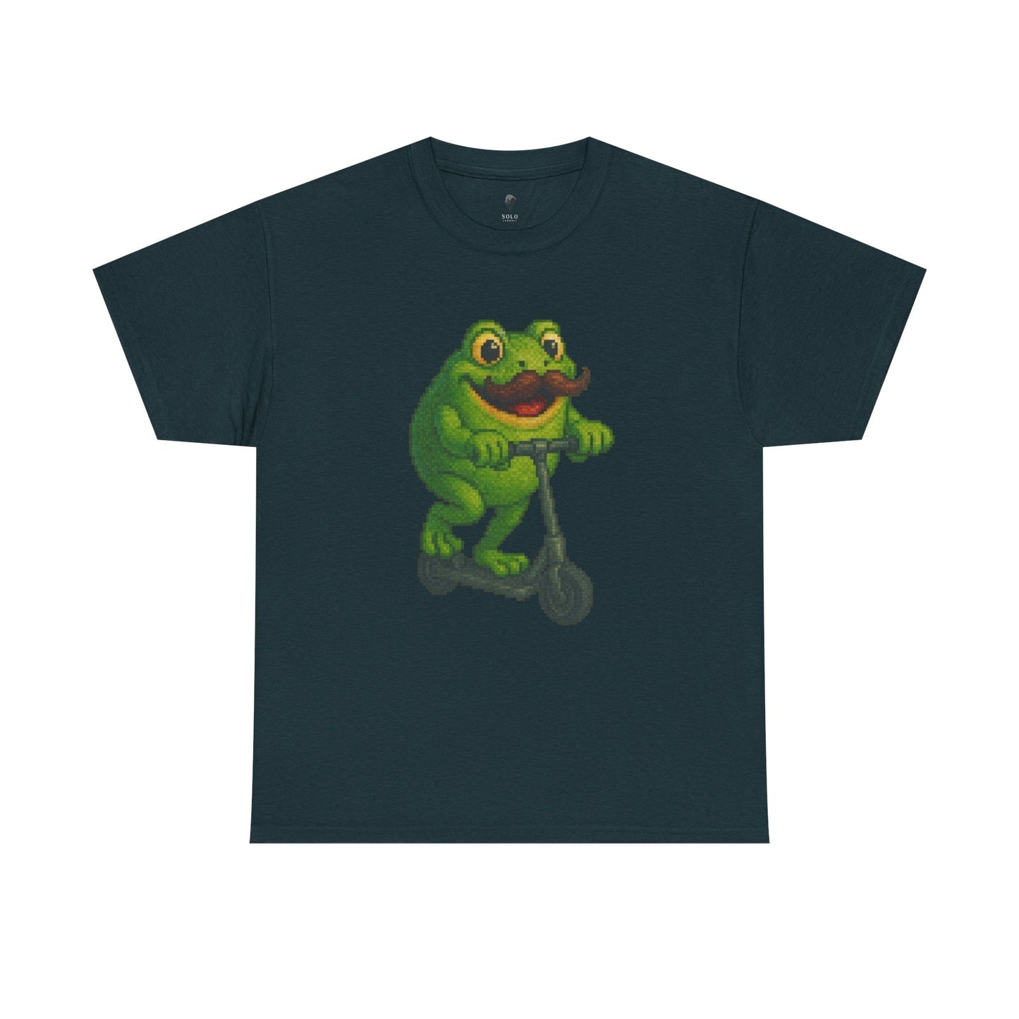 Fun Frog Scooter Tee - Unisex Heavy Cotton T-Shirt, Cute Animal Shirt, Gift for Kids & Teens, Funny Graphic Tee, Summer Wear