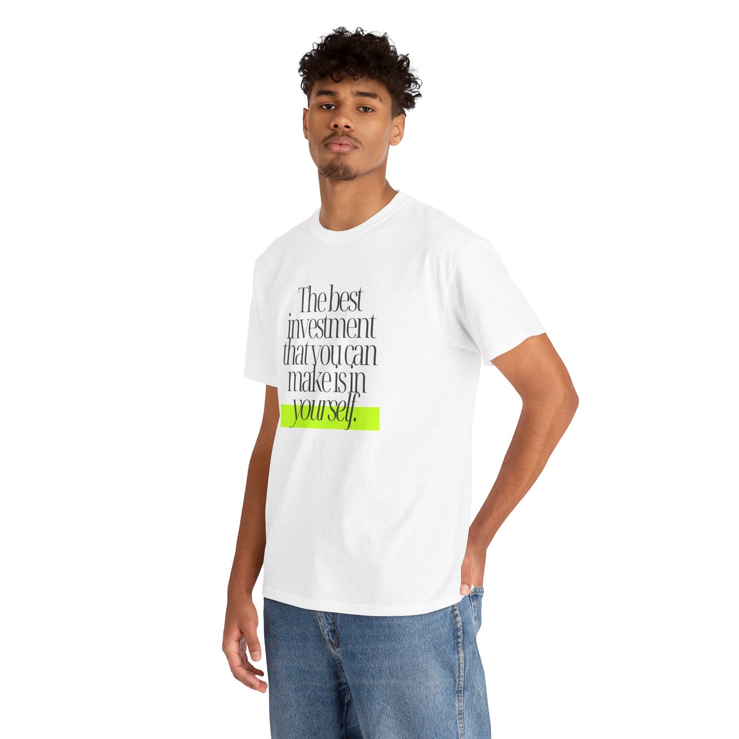 The best investment is yourself - Vintage Aesthetic Outfit Pullover, Oversized Boho Tshirt 05