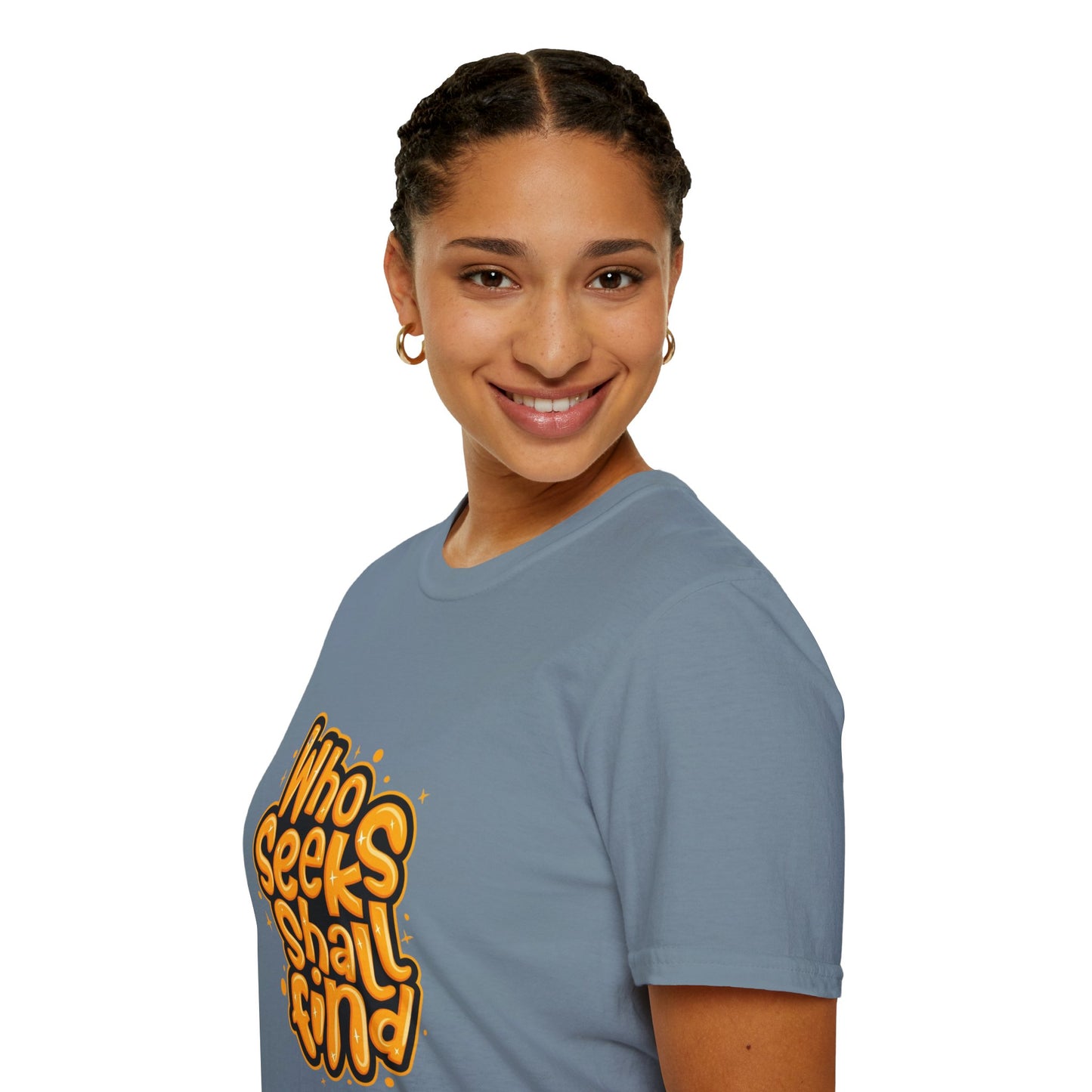 Unisex Organic Cotton Softstyle T-Shirt - Eco-Friendly, Comfortable, Stylish Casual Wear in vibrant blue color on a mannequin.