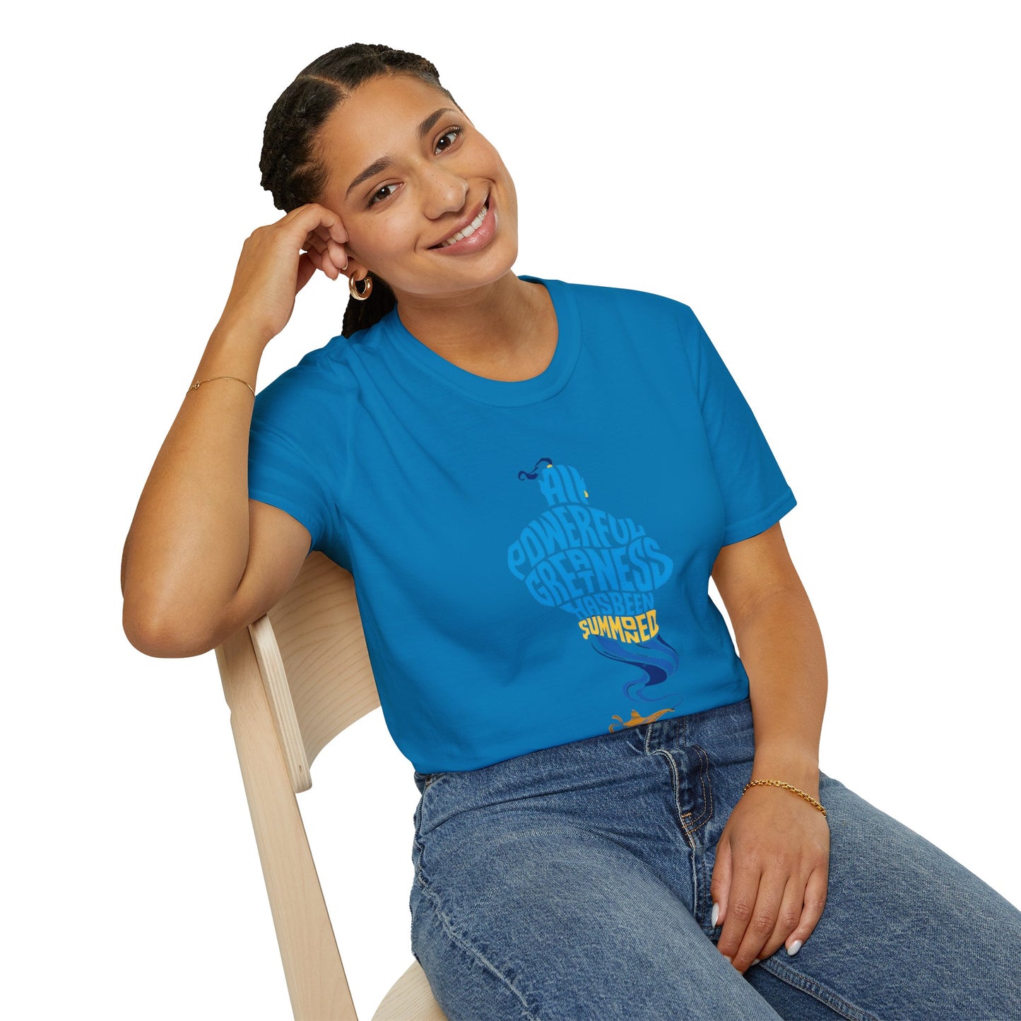 All Powerful Greatness Genie in a Bottle - Unisex Softstyle T-Shirt Art