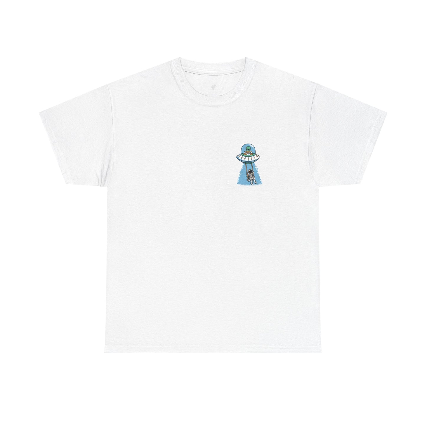 UFO Dancing in Space - Whimsical Unisex Heavy Cotton Tee with Playful Design