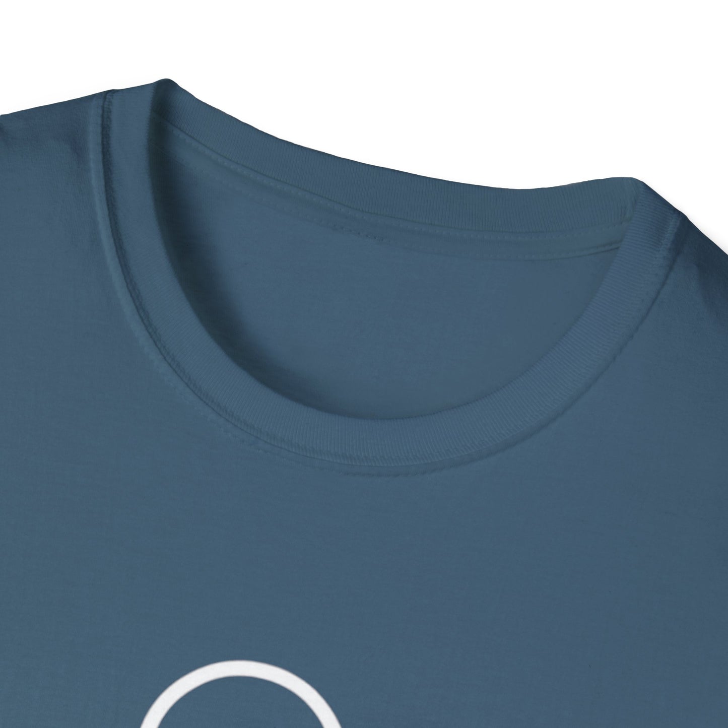 Unisex Softstyle T-Shirt - Eco-Friendly 100% Cotton Minimalist Graphic Tee displayed in a relaxed fit, perfect for any casual occasion.