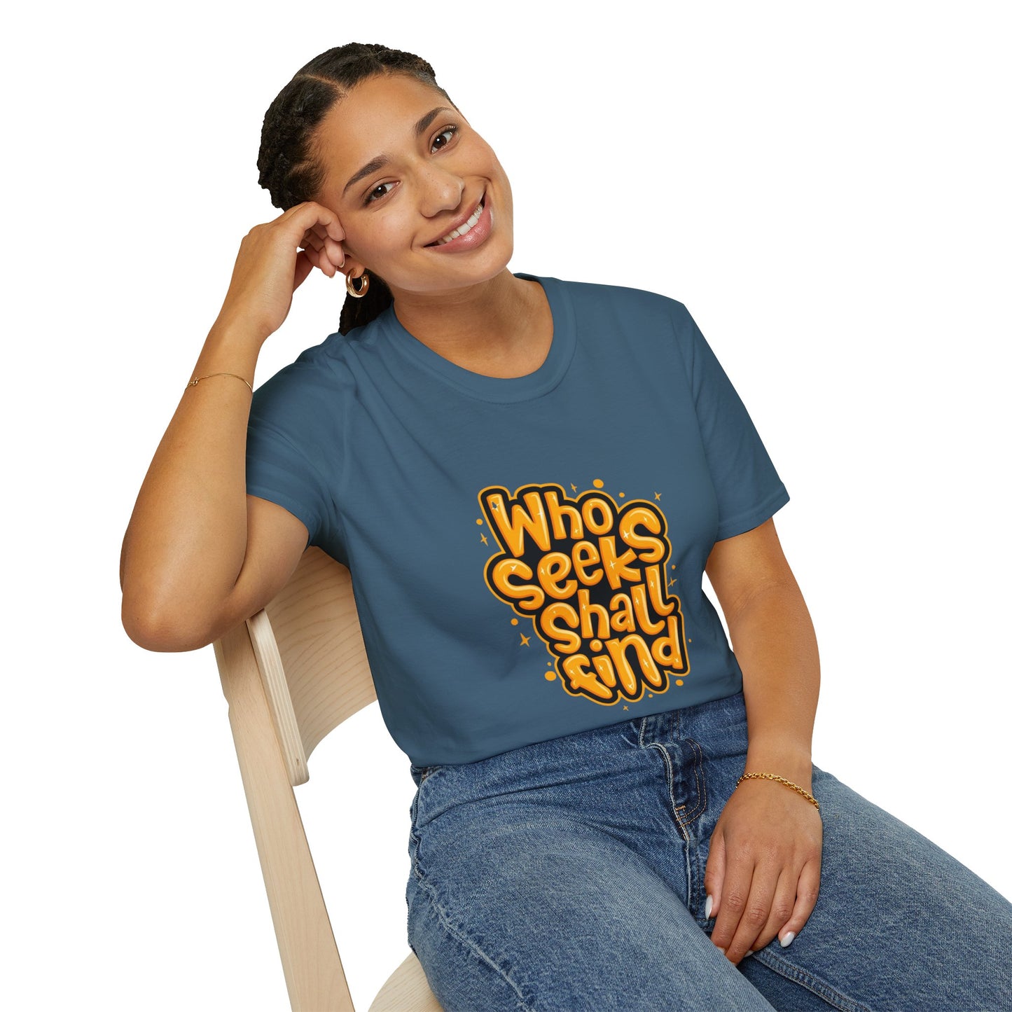 Flat lay of the Unisex Organic Cotton Softstyle T-Shirt - Eco-Friendly, Comfortable, Stylish Casual Wear paired with jeans and sneakers, highlighting versatile styling options.