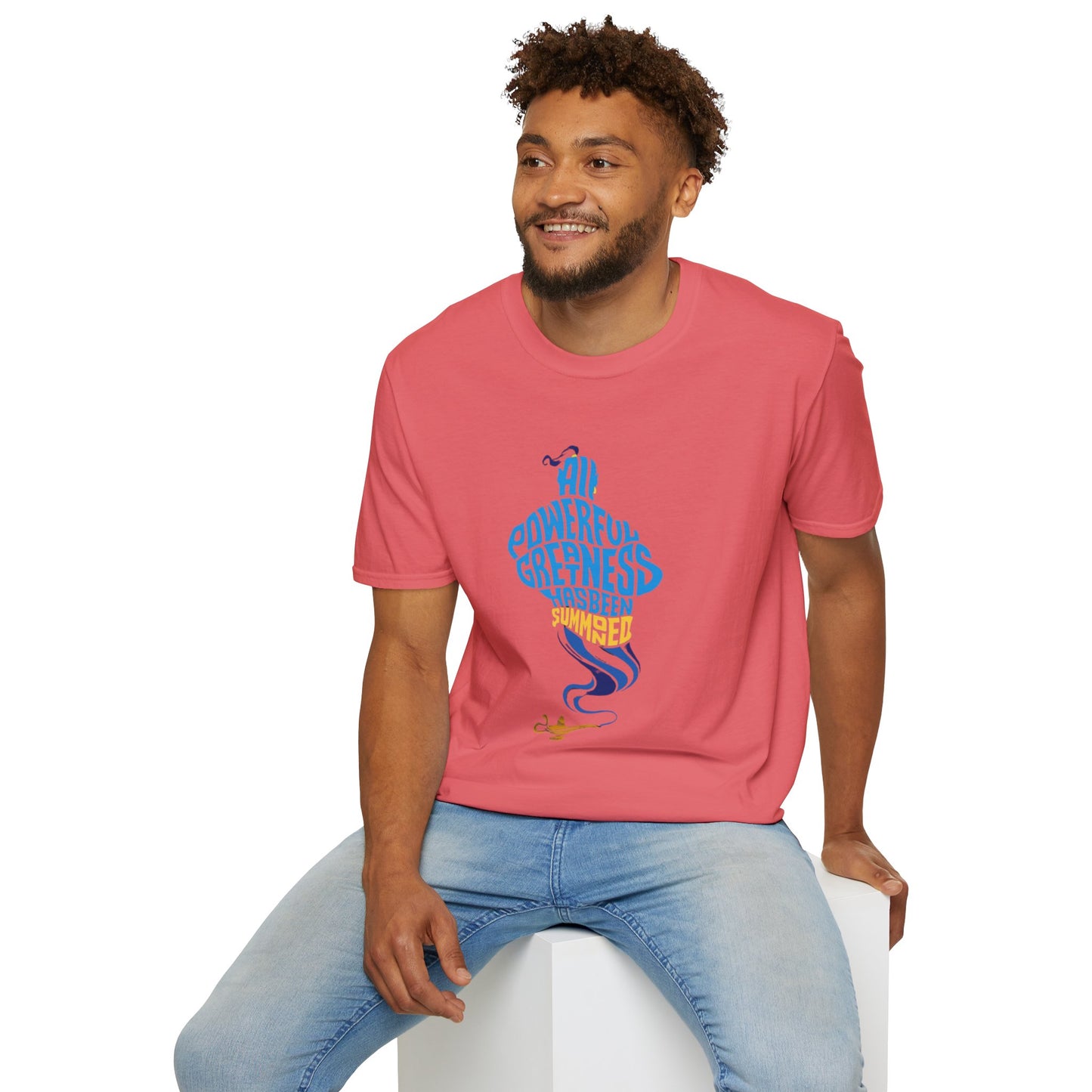 All Powerful Greatness Genie in a Bottle - Unisex Softstyle T-Shirt Art