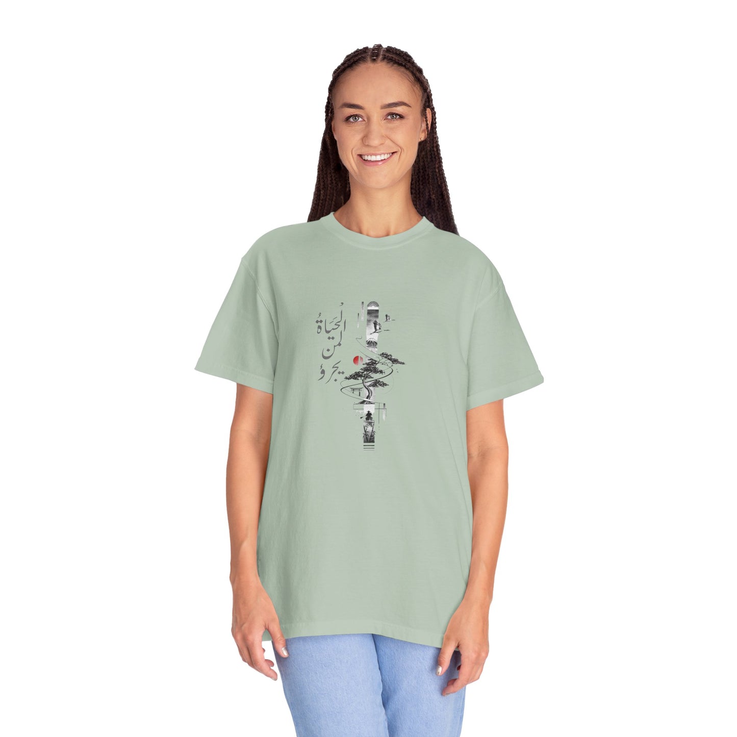 Japanese Art "Life is for those who dare" - Vintage Aesthetic Outfit Pullover, Oversized Boho Tshirt 30