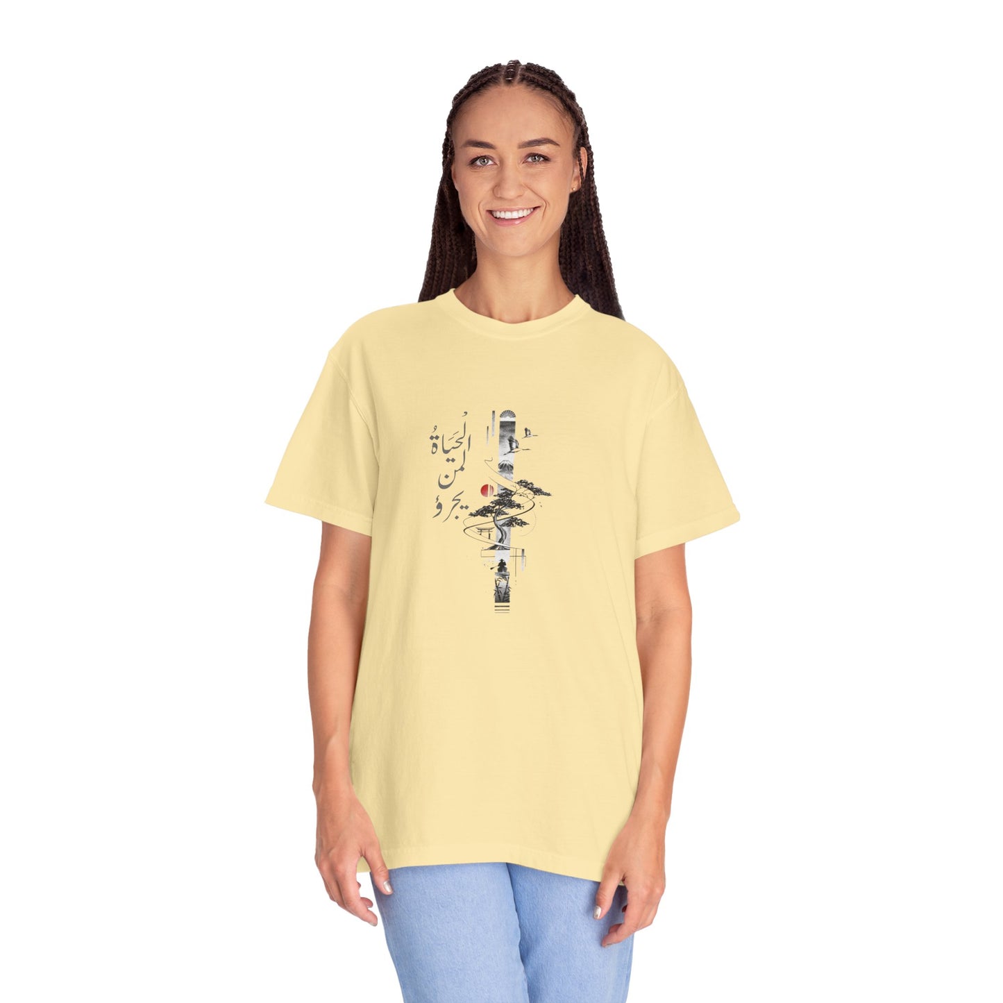 Japanese Art "Life is for those who dare" - Vintage Aesthetic Outfit Pullover, Oversized Boho Tshirt 30
